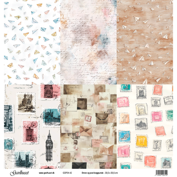 Gavlhusets Design - Papir - Breve og post baggrunde