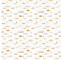 Gavlhusets Design - Papir - Skyer, mne og stjerner