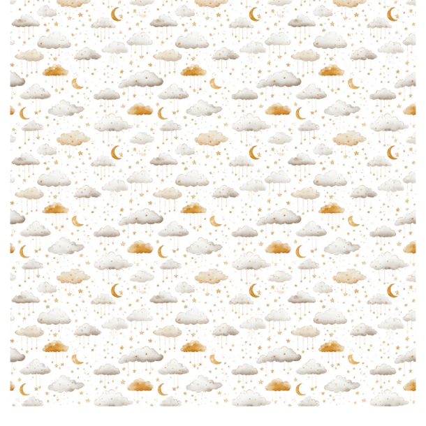 Gavlhusets Design - Papir - Skyer, mne og stjerner