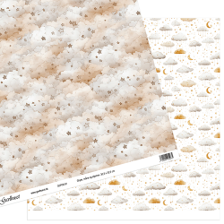 Gavlhusets Design - Papir - Skyer, mne og stjerner