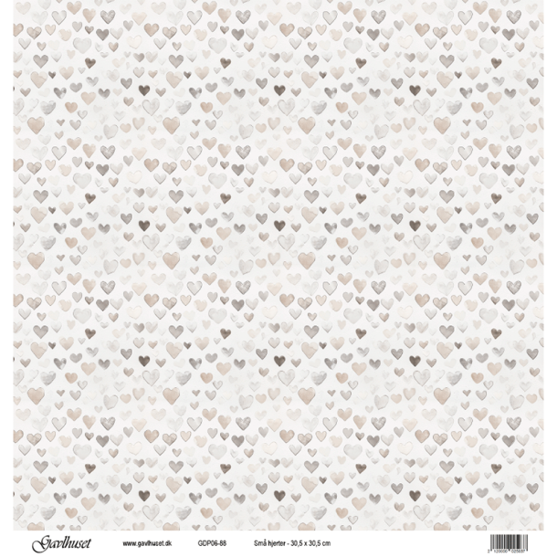 Gavlhusets Design - Papir - Sm hjerter