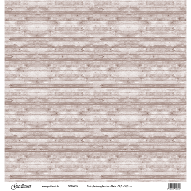Gavlhusets Design - Papir - Sm planker og hessian - Natur