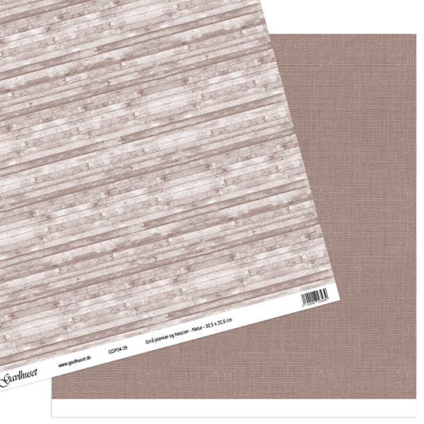 Gavlhusets Design - Papir - Sm planker og hessian - Natur
