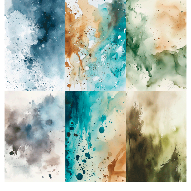 Gavlhusets Design - Papir - Splat i 6 farver