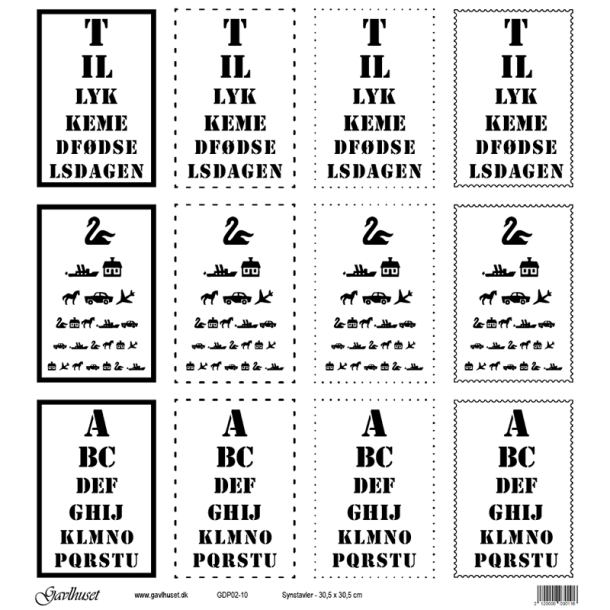 Gavlhusets Design - Papir - Synstavler