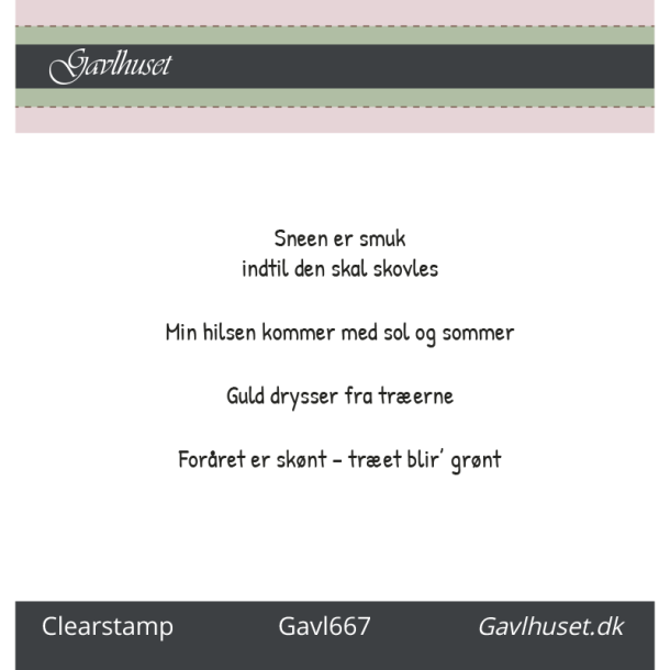 Gavlhusets Design - Stempel - �rstiderne