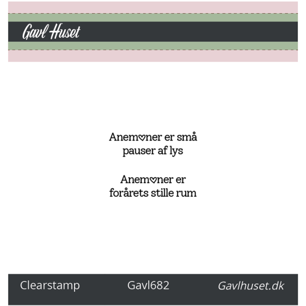 Gavlhusets Design - Stempel - Anemoner