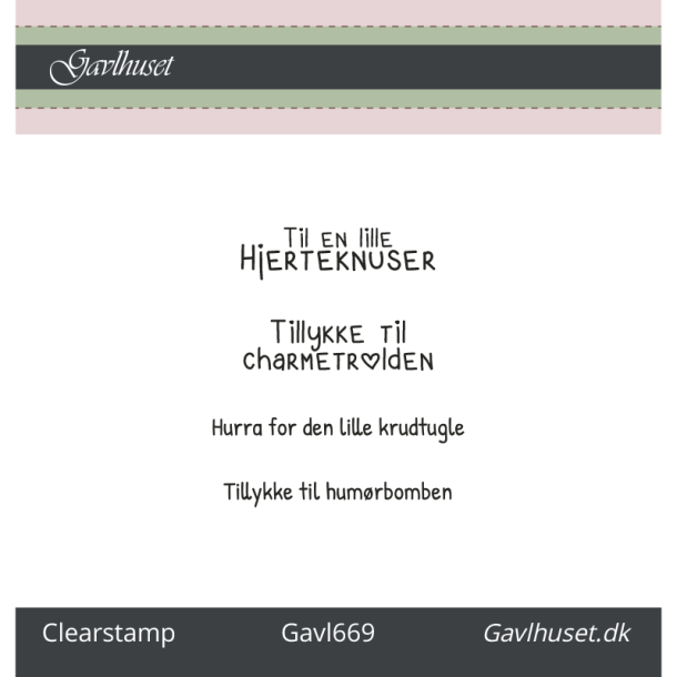 Gavlhusets Design - Stempel - Hjerteknuser