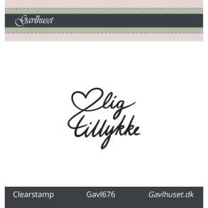 Gavlhusets Design - Stempel - Hjertelig tillykke