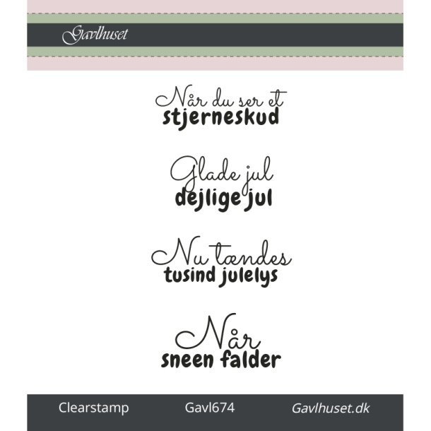 Gavlhusets Design - Stempel - Julesange