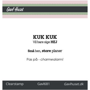 Gavlhusets Design - Stempel - Kuk kuk