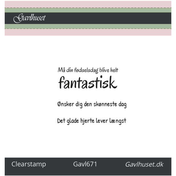 Gavlhusets Design - Stempel - M din fdselsdag