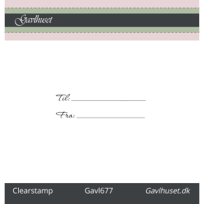 Gavlhusets Design - Stempel - Til og fra - Kursiv
