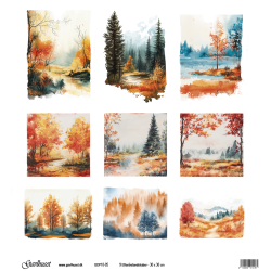 Gavlhusets Design - Papir - 9 Efterrslandskaber