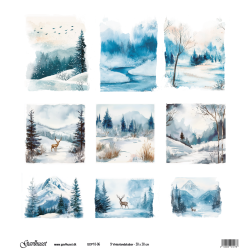 Gavlhusets Design - Papir - 9 Vinterlandskaber