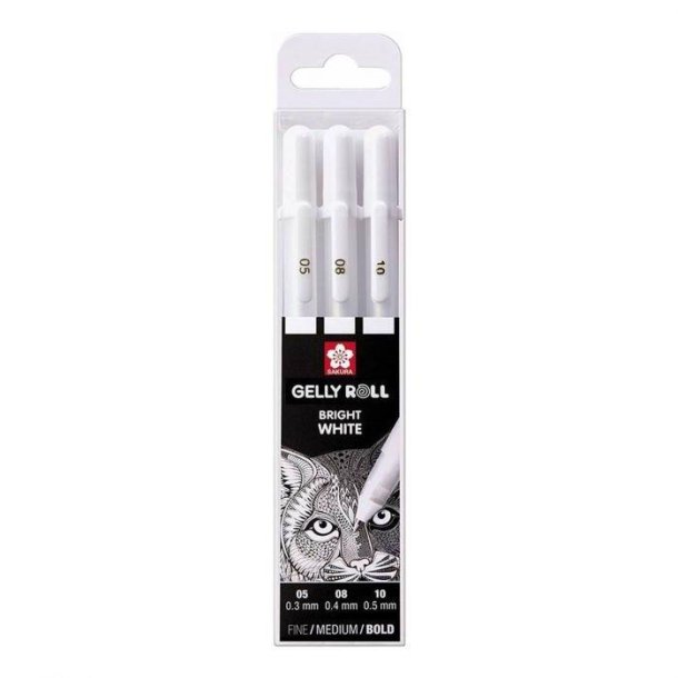 Gelly Roll Pen - Bright White - 3 Stk