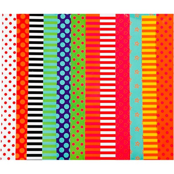 Glanspapir - Mnster - 12 Designs