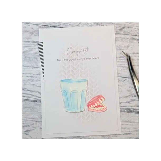 Gummiapan - Die - Glas med Gebis
