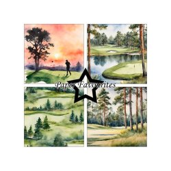 Paper Favourites - Blok 6" - Golfing