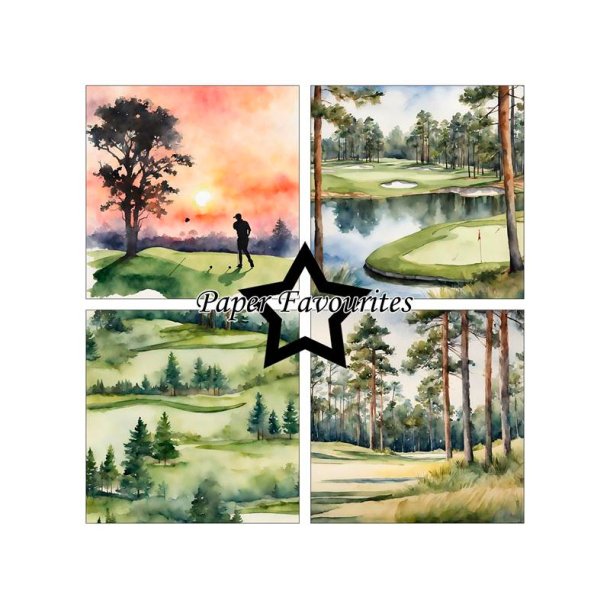 Paper Favourites - Blok 6" - Golfing