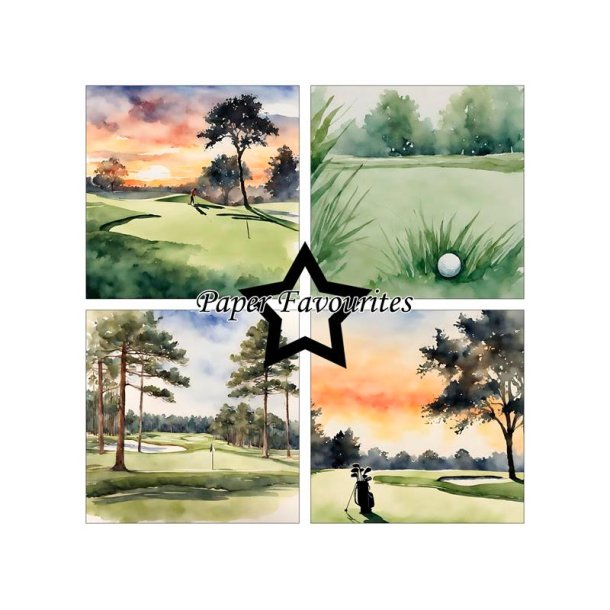 Paper Favourites - Blok 12" - Golfing