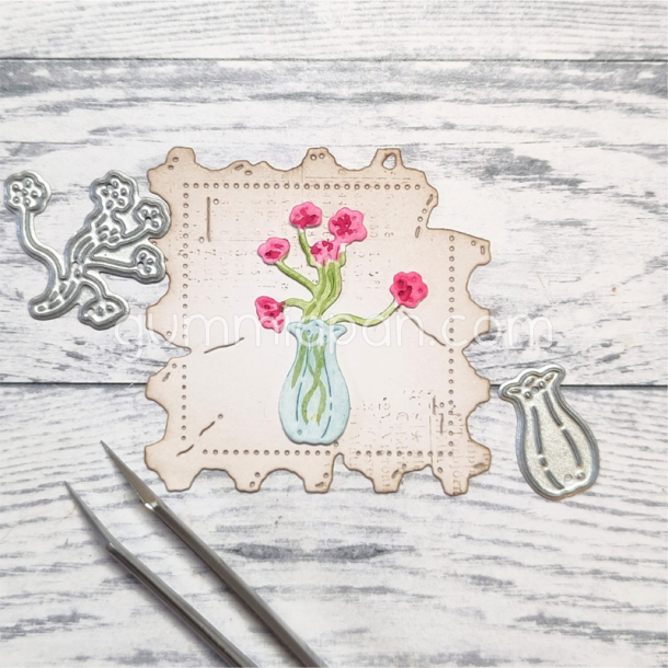 Gummiapan - Die - Buket i vase