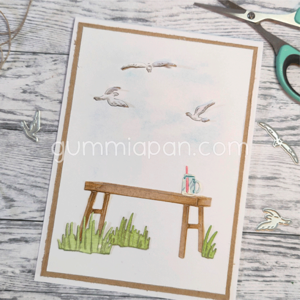 Gummiapan - Die - Fugle, delvist udstansede 