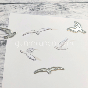 Gummiapan - Die - Fugle, delvist udstansede 