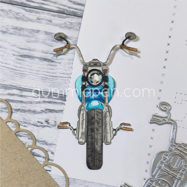 Gummiapan - Die - Forfra motorcykel