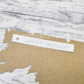 Gummiapan - Die - Happy Birthday tekstplade