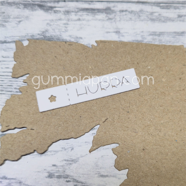 Gummiapan - Die - Hurra tekstplade