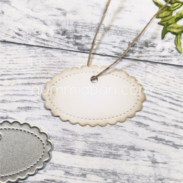 Gummiapan - Die - Scallop tag