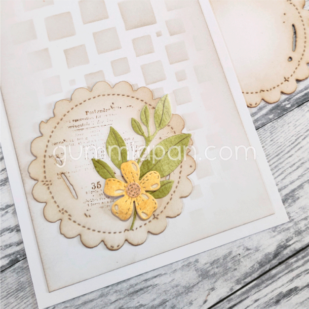 Gummiapan - Die - Slidt cirkel med scallop-kant