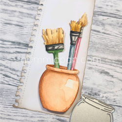 Gummiapan - Die - Stor penselkrukke