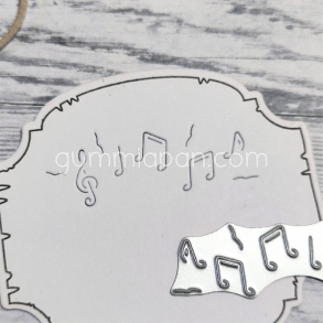 Gummiapan - Die - Tekstur med musiknoter