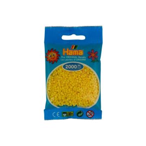 Hamaperler - Mini - 2000 stk - Lysegul
