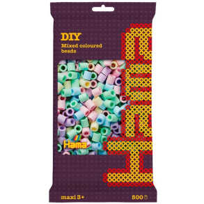 Hamaperler - Maxi - 500 stk - Mix 52 - Pastelfarver