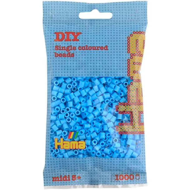 Hamaperler - Midi - 1000 stk - Pastel bl