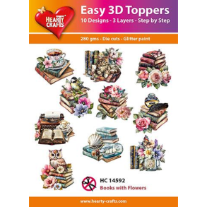 Hearty Crafts - Easy 3D Toppers - Udstansede motiver m. Bger og blomster