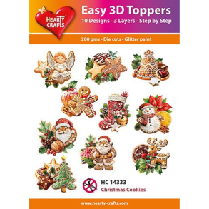 Hearty Crafts - Easy 3D Toppers - Udstansede motiver m. Julesmkager