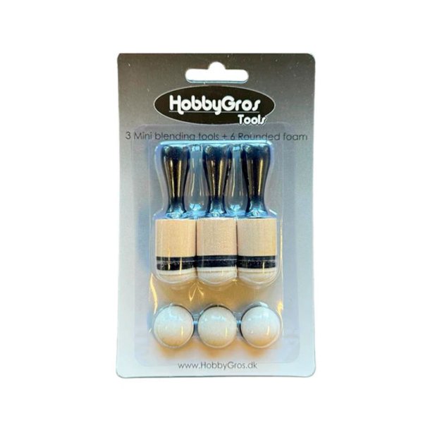 HobbyGros Tools - Mini Blending Tools - Rund - 3 stk