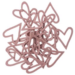 Trhjerter - 24stk - Rosegold