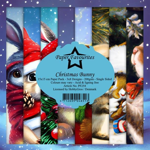 Paper Favourites - Blok 6" - "Christmas Bunny" - Julekaniner