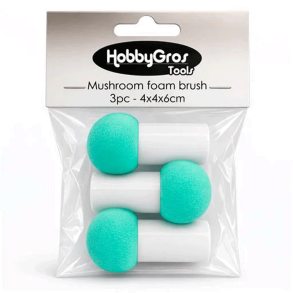 HobbyGros Tools - Mushroom Foam Brushes - 4 cm