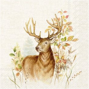 IHR - Frokostservietter - Hunted Deer Cream - 20stk