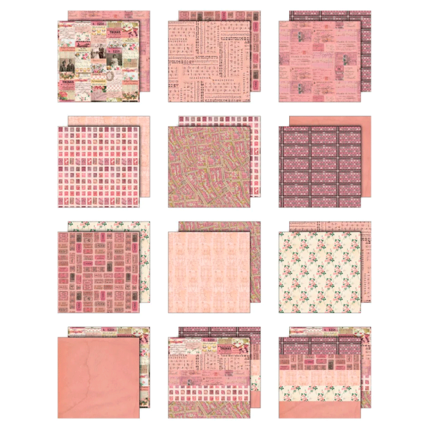 Tim Holtz - Idea-ology - Blok 12'' -  Palette collection: Pink