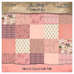 Tim Holtz - Idea-ology - Blok 12'' -  Palette collection: Pink