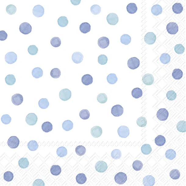 IHR - Frokostservietter - Happy Dots Blue