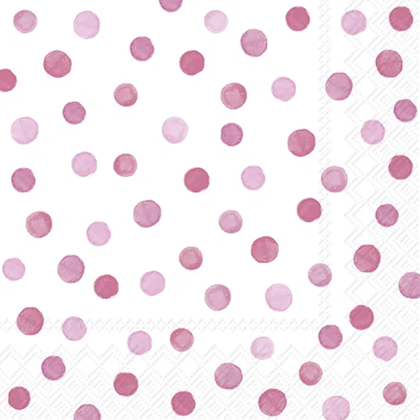 IHR - Frokostservietter - Happy Dots Pink