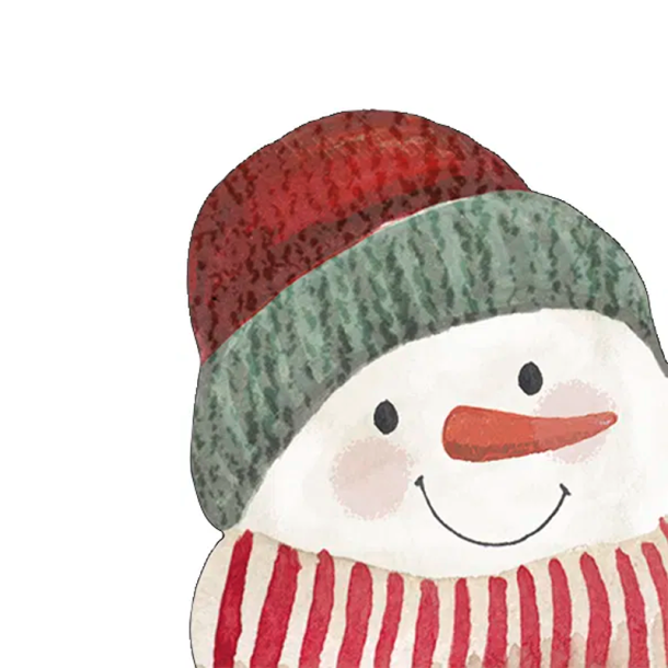IHR - Frokostservietter - Happy Snowman / Glad snemand (formet)